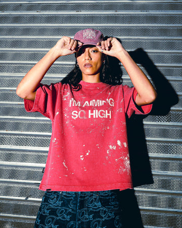 Heavyweight Print Red Tee