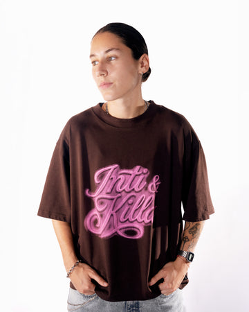 Intikilla Graffiti Brown T-Shirt